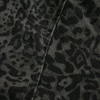 Men's Loose Boxy Jacket with Leopard Print, Full Zip and Elastic Hem Fashion Glam