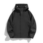 Men's Two-Tone Softshell Field Jacket with Hood, Windproof Outer Material and Minimalist Side Pockets Fashion Glam