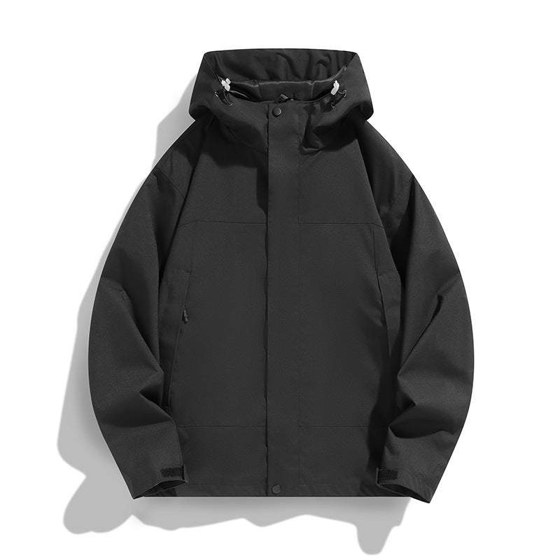 Men's Two-Tone Softshell Field Jacket with Hood, Windproof Outer Material and Minimalist Side Pockets Fashion Glam