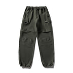 Men's Technical Cargo Casual Pants with Elastic Waistband, Knee Panels, and Zipper Pockets Fashion Glam