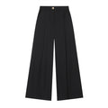 Women's Wide-Cut Palazzo Trousers with High Waist and Crease Fashion Glam