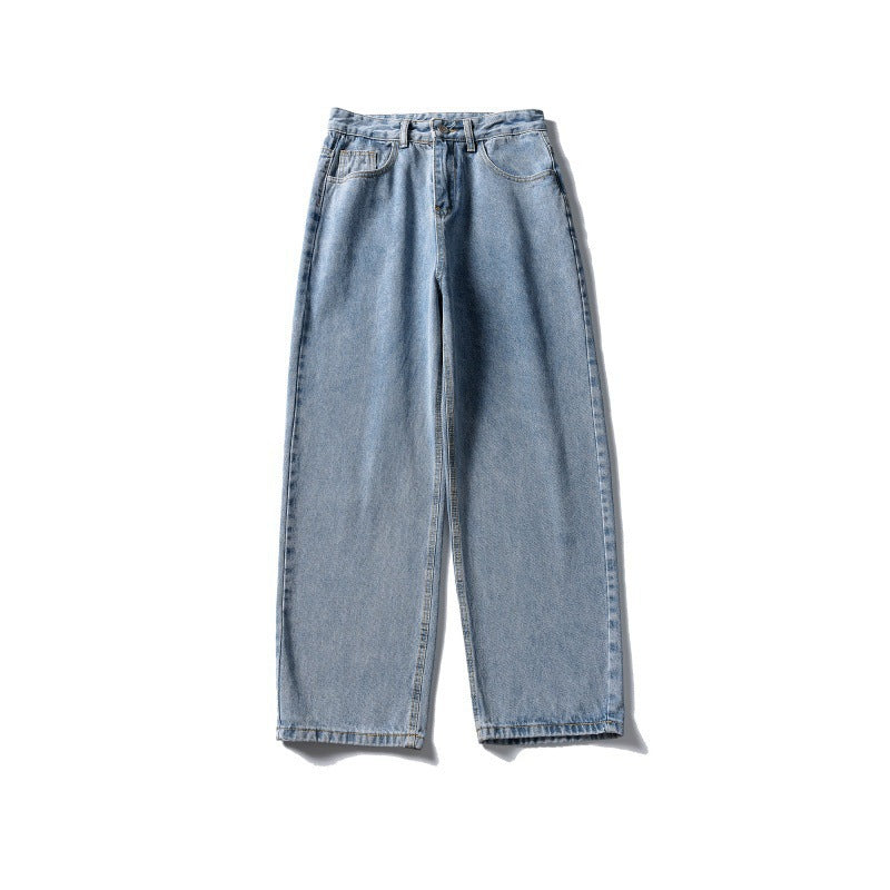 Women's high-waisted wide jeans made of sturdy denim with a straight leg Fashion Glam