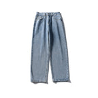 Women's high-waisted wide jeans made of sturdy denim with a straight leg Fashion Glam