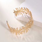 Women's Open Bangle with Elegant Wave Design Fashion Glam