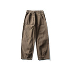 Unisex Wide Utility Cargo Pants in Relaxed Fit with Knee Darts and Elastic Hem Fashion Glam