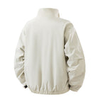 Men's Lightweight Technical Leisure Jacket with Stand-Up Collar, Concealed Zipper and Elastic Hem Fashion Glam