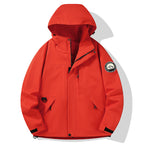 Women's waterproof hardshell outdoor jacket with hood and multifunction pockets Fashion Glam