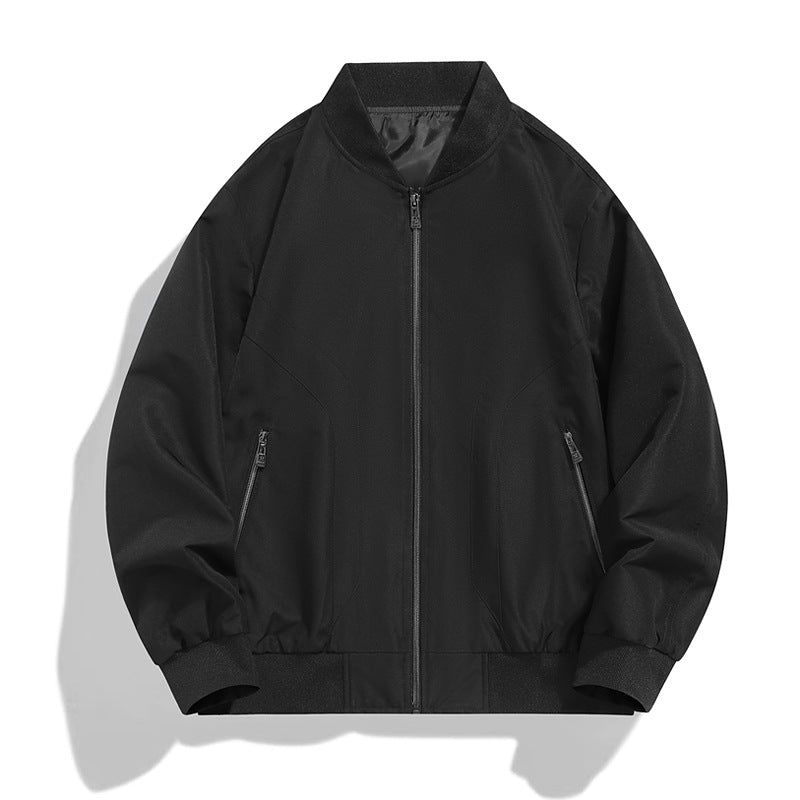 Men's Lightweight Windproof Bomber Jacket with Zipper, Ribbed Cuffs and Concealed Side Pockets Fashion Glam