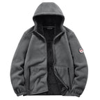 Men's Thermo-Fleece Hoodie with insulating Sherpa trim and concealed zip pockets Fashion Glam
