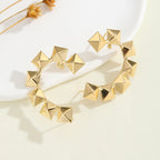 Women's bracelet with structured, golden beads Fashion Glam