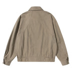 Men's Lightweight Boxy Field Jacket with Shirt Collar, Concealed Button Placket and Elastic Hem Fashion Glam