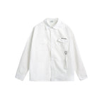 Unisex Oversize Shirt Jacket with Flap Pockets, Snap Button Placket and Carabiner Detail Fashion Glam