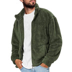 Men's fleece jacket with soft lining and practical pockets Fashion Glam