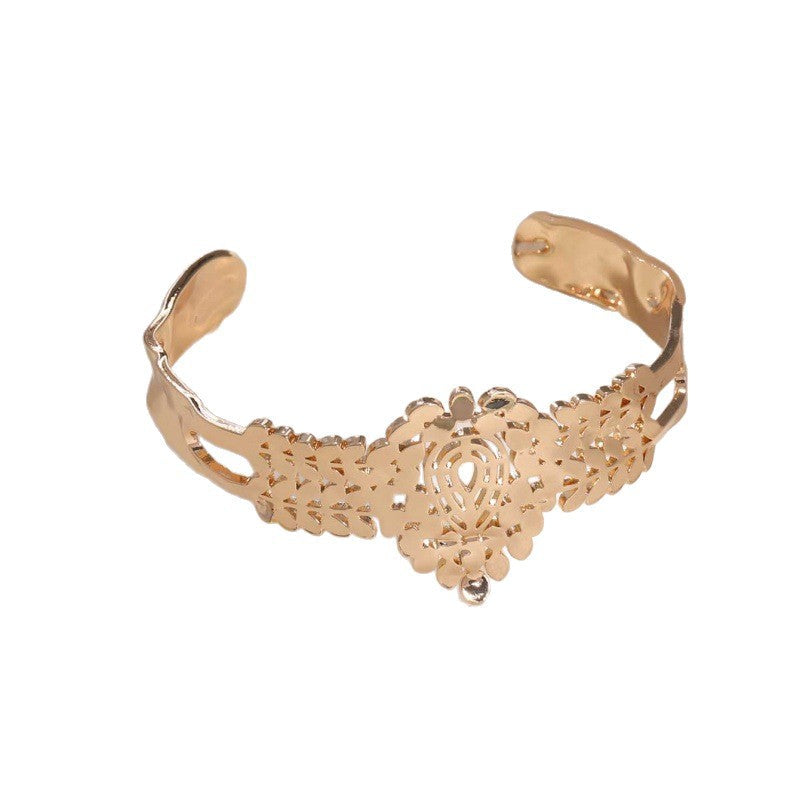 Women's Open Bangle in Modern Bamboo Design Fashion Glam