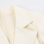 Women's short blazer with tailored silhouette and overlapping shawl collar Fashion Glam