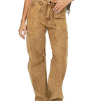 Women's Loose Utility Cargo Jeans with Straight Leg and Patch Pockets Fashion Glam