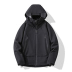 Men's technical insulating softshell jacket with hood and fleece inner collar Fashion Glam