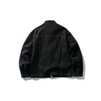 Men's Short Canvas Jacket with Distinctive Metal Toggle Fasteners and Contrast Seams Fashion Glam
