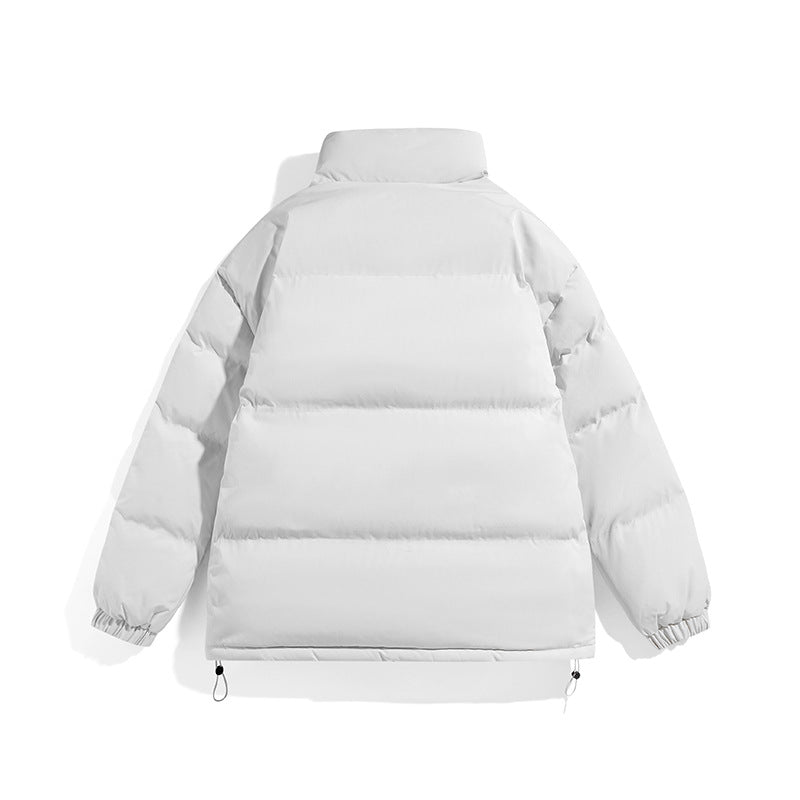 Unisex Boxy Puffer Jacket with high stand-up collar, concealed zipper and adjustable drawstring hem Fashion Glam