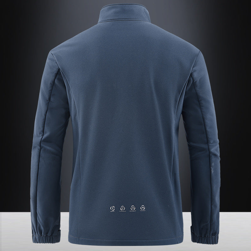 Men's Technical Softshell Jacket with windproof shell, high collar and zip pockets Fashion Glam