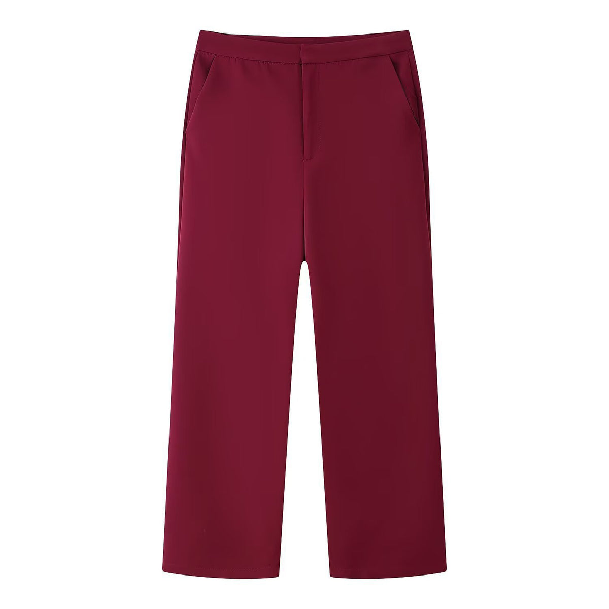 Women Elegant Two-Piece Blazer and Wide Leg Trousers Ensemble with Feather Trim on Sleeves Fashion Glam