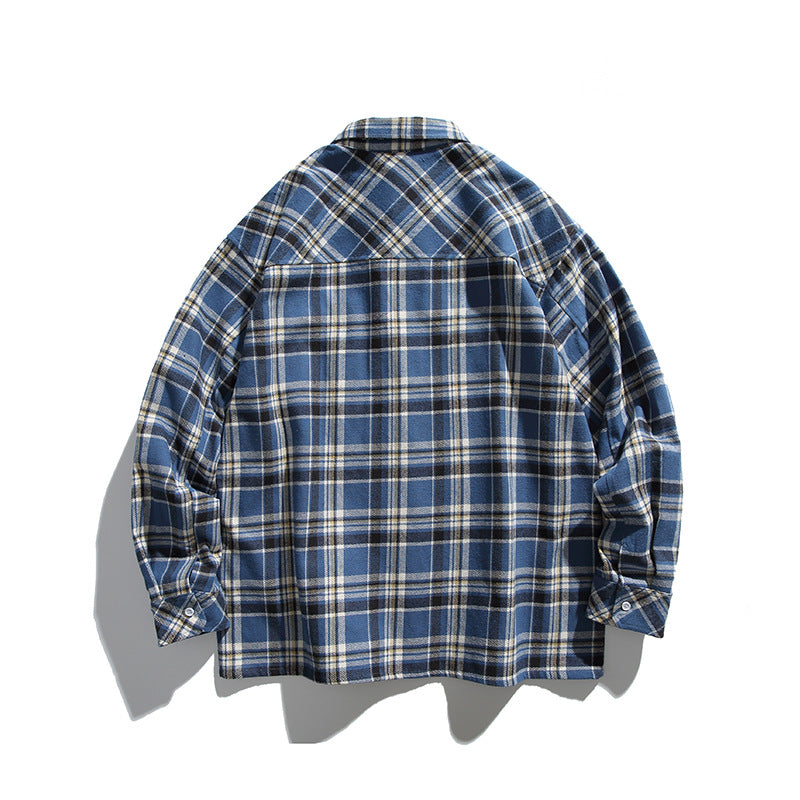 Unisex Checked Overshirt in Boxy Cut with Chest Flap Pockets made of Soft Flannel Fashion Glam