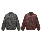 Unisex short-cut boxy jacket with zipper, elastic hem and modern animal print Fashion Glam
