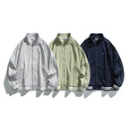 Unisex Sportive Track Jacket in oversized cut with stand-up collar, contrast piping and ribbed cuffs Fashion Glam