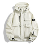 Men's Water-Repellent Utility Outdoor Jacket with Hood, Multiple Pockets and Windproof Membrane Fashion Glam