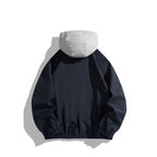 Unisex Oversize Half-zip Hoodie with Contrast Hood, Zipper Pockets and Elastic Hem Fashion Glam