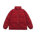Unisex Oversize Quilted Winter Jacket with Stand Collar, Full Zip and Elastic Cuffs Fashion Glam