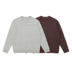 Unisex fine knit pullover with fine structured stripes, round neck and slightly oversized cut Fashion Glam