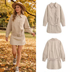 Ladies longline shirt dress with waist belt and oversized silhouette Fashion Glam