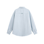 Unisex Oversized Shirt with Diagonal Colorblock and Chest Pocket Fashion Glam