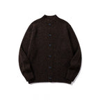 Unisex Boxy-Mohair-Mix-Cardigan with half-high collar and continuous button placket Fashion Glam