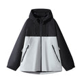 Men's Double Layer Colorblock Softshell Hooded Jacket in Urban Outdoor Cut Fashion Glam