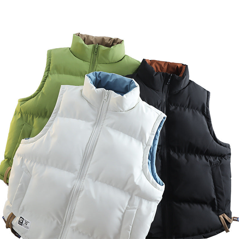 Ladies Modern Quilted Outdoor Vest with Integrated Belt Pocket System and High Stand Collar Fashion Glam