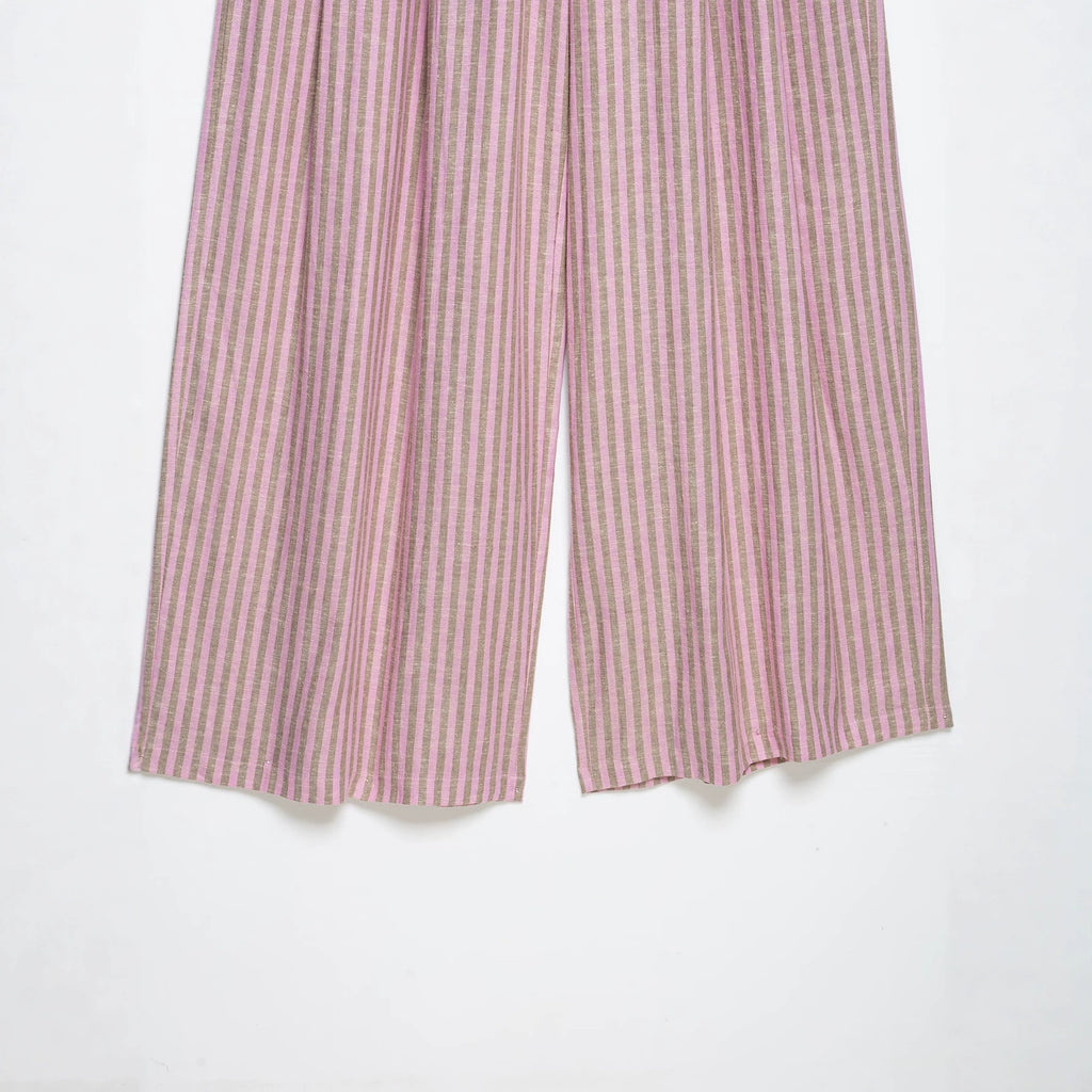 Women's High-Waisted Culotte Pants with Wide Leg, Drawstring and Front Slit Fashion Glam