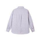 Women Checked Oversize Shirt with Asymmetrical Chest Pocket and Rounded Hem Fashion Glam