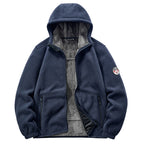 Men's Thermo-Fleece Hoodie with insulating Sherpa trim and concealed zip pockets Fashion Glam