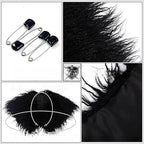 Men's faux fur shoulder cape in Nordic style with voluminous long pile Fashion Glam