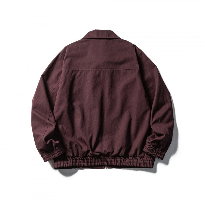 Men's Boxy Canvas Blouson with full zip and elastic cuffs Fashion Glam