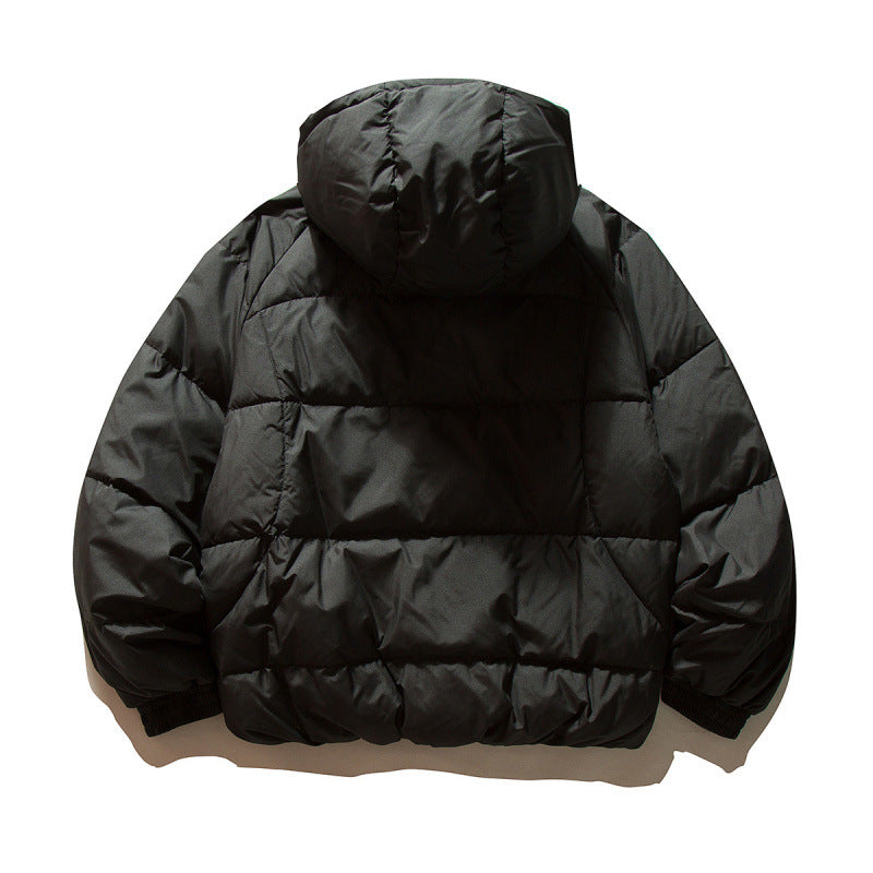 Unisex Oversize quilted jacket in boxy cut with hood and adjustable hem Fashion Glam