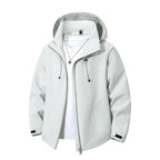 Men's Lightweight Softshell Hooded Jacket with Adjustable Hood and Wind- and Water-Repellent Membrane Fashion Glam