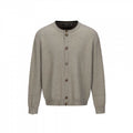 Unisex Boxy Knit Cardigan with Round Neck, Continuous Button Placket and Ribbed Finishes Fashion Glam