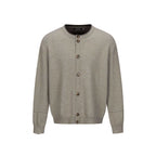 Unisex Boxy Knit Cardigan with Round Neck, Continuous Button Placket and Ribbed Finishes Fashion Glam