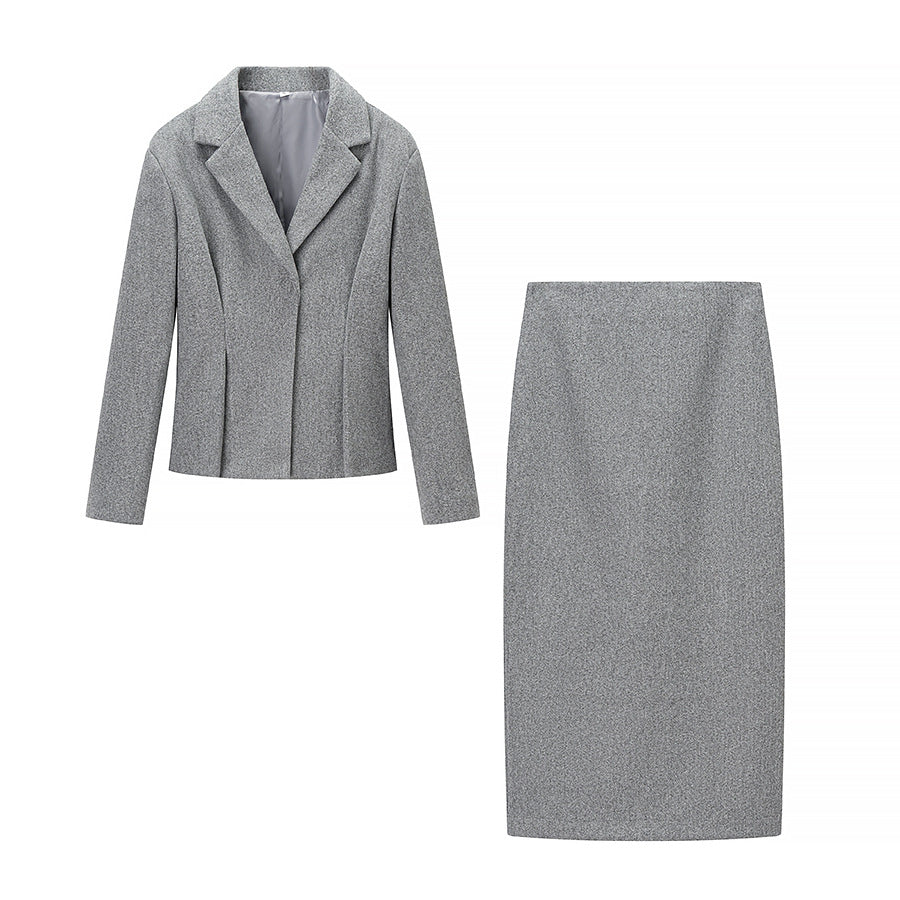 Ladies two-piece tailored business suit with blazer and pencil skirt Fashion Glam