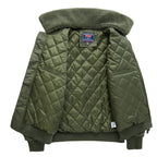 Men's pilot bomber jacket with teddy collar and multifunctional organizer pockets Fashion Glam