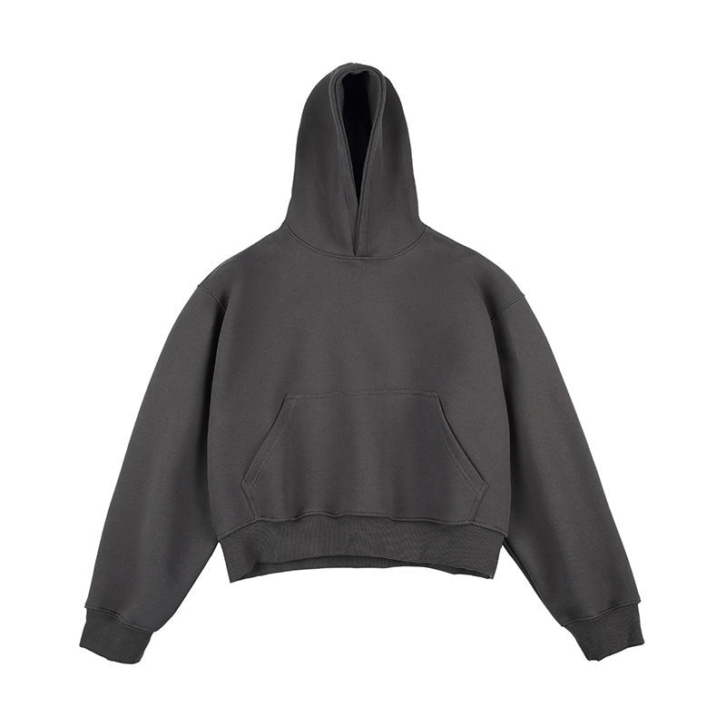 Unisex Kastiger cropped hoodie with kangaroo pocket and ribbed hem Fashion Glam