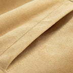Women's short jacket in velour look with round neckline, balloon sleeves, and elastic hem Fashion Glam